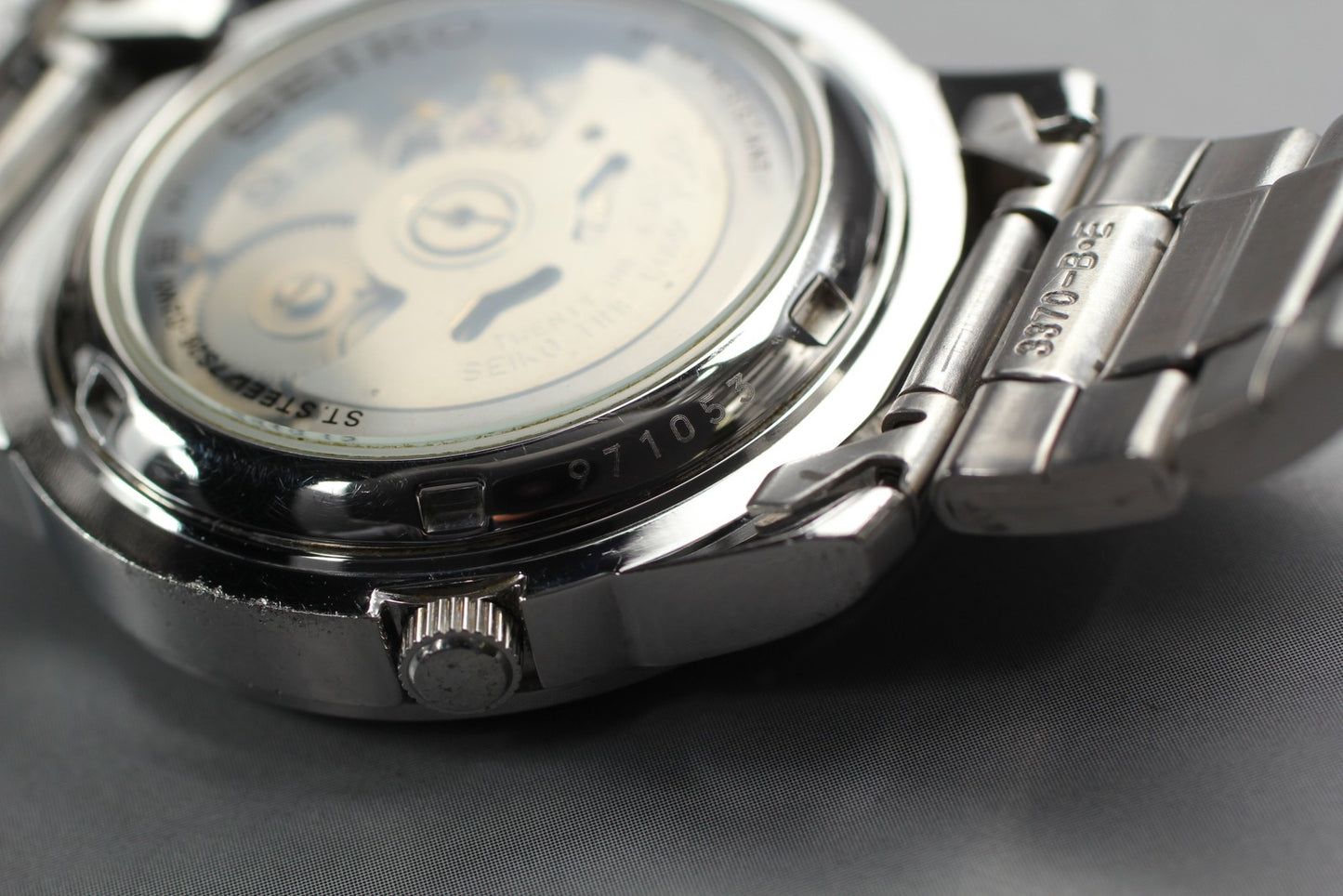 Vintage Seiko 5 7S26-02W0 39mm White Dial Day-Date Automatic Mens Watch JAPAN