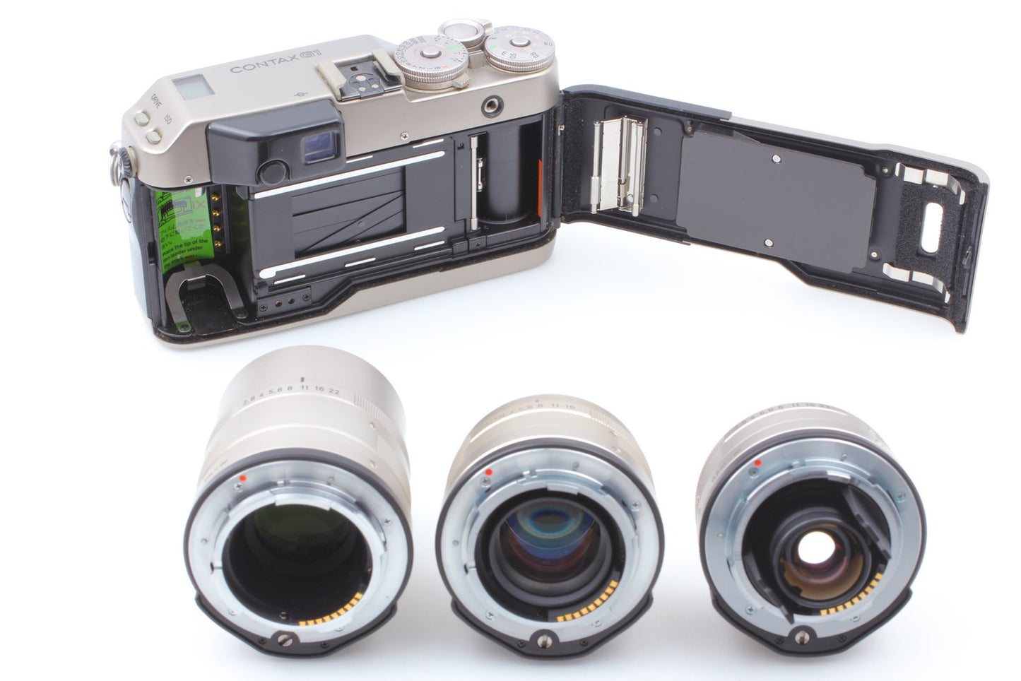 3 Lens *MINT* CONTAX G1 Green Rangefinder Film Camera 45mm 28mm 90mm From JAPAN