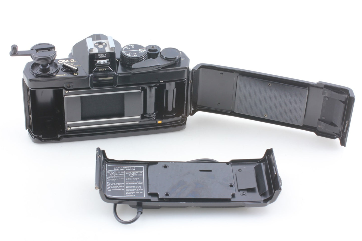 *N MINT w/ Recordata Back 2* Olympus OM-2 Black SLR 35mm Film Camera From JAPAN