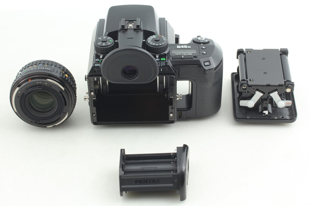 MINT+++ /Strap* PENTAX 645N Camera SMC A 75mm F2.8 Lens 120 Film Back From JAPAN