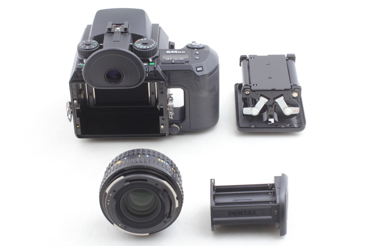 Top MINT PENTAX 645NII N II Camera SMC A 75mm F2.8 Lens 120 Film Back From JAPAN