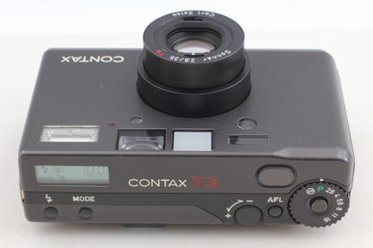 *MINT w/ Case* Contax T3D Titan Black Point & Shoot 35mm Film Camera From JAPAN