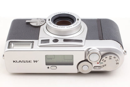 *Top MINT w/ Case* Fuji Fujifilm Klasse W Silver Point & Shoot Film Camera JAPAN