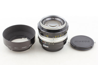*MINT w/ Hood* Nikon Nikkor-S Auto 50mm f/1.4 Non Ai MF Standard Lens From JAPAN