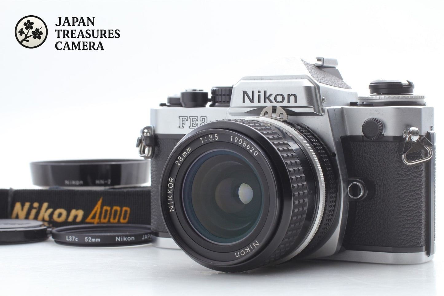 *N MINT+++* Nikon FE2 Silver SLR 35mm Film Camera Ai 28mm f/3.5 Lens From JAPAN