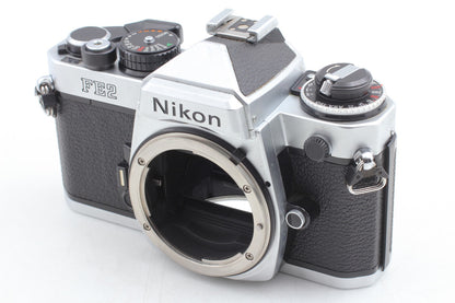 *N MINT+++* Nikon FE2 Silver SLR 35mm Film Camera Ai 28mm f/3.5 Lens From JAPAN