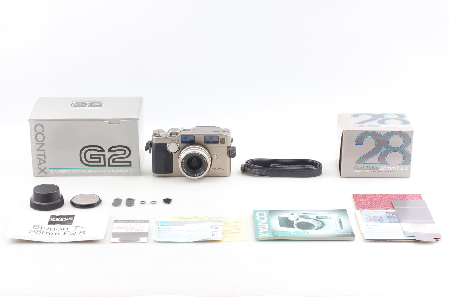 *Almost Unused Box* Contax G2 35mm Film Camera Biogon 28mm f/2.8 Lens From JAPAN