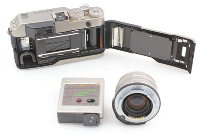 Top MINT* Contax G1 35mm Film Camera Planar 45mm F2 Lens TLA140 Flash From JAPAN
