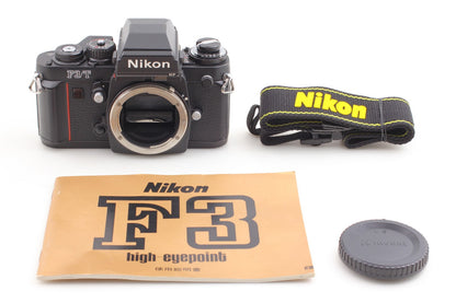 S/N 850xxxx *N MINT* Nikon F3/T HP Titan Black SLR 35mm Film Camera From JAPAN