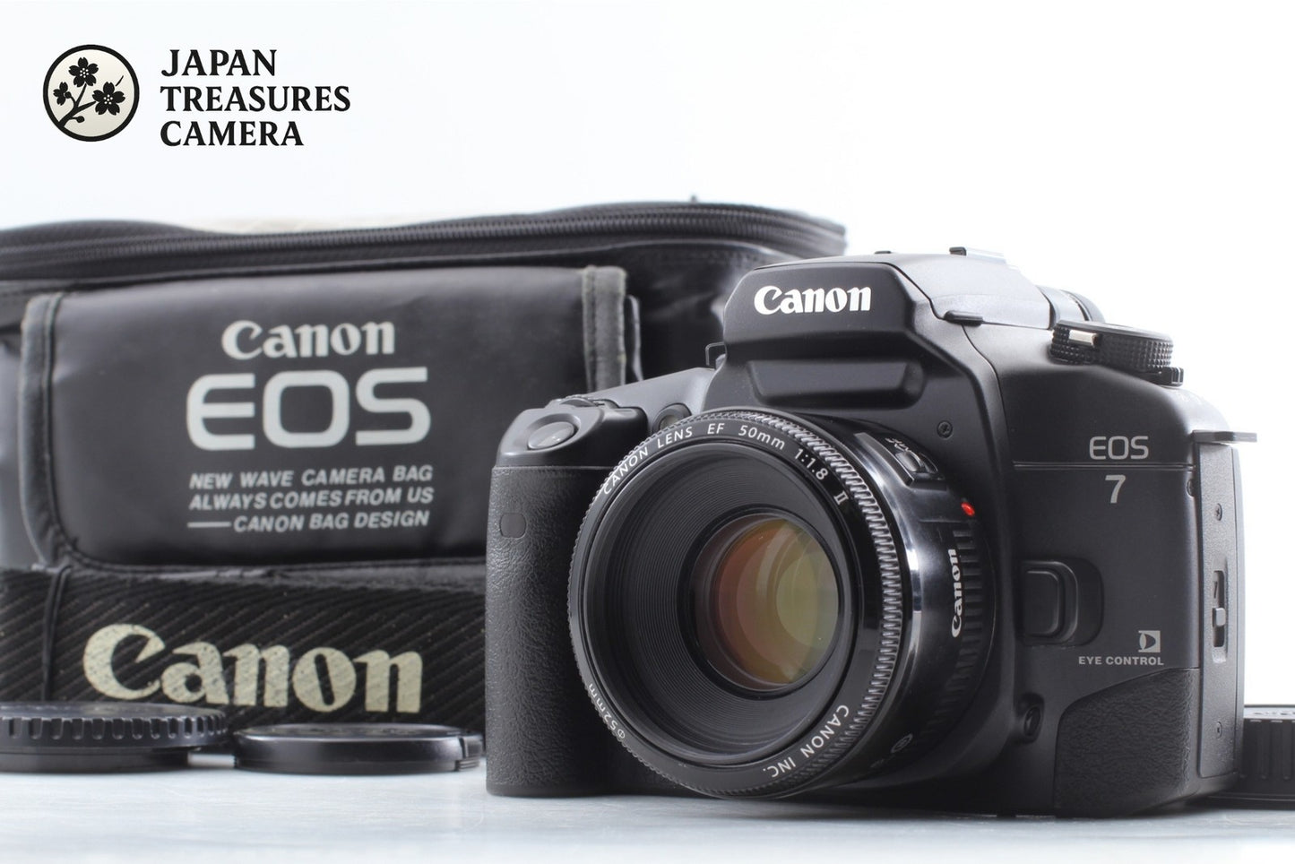 *Top MINT* Canon EOS-7 ELAN 7E SLR 35mm Film Camera EF 50mm F1.8 II From JAPAN