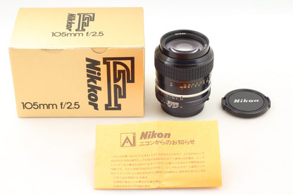 *Unused in Box* Nikon Ai Nikkor 105mm F2.5 Telephoto MF Lens F Mount From JAPAN