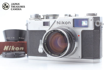 N MINT w/ Hood* Nikon S3 35mm Film Camera Nikkor-S 5cm 50mm F1.4 Lens From JAPAN