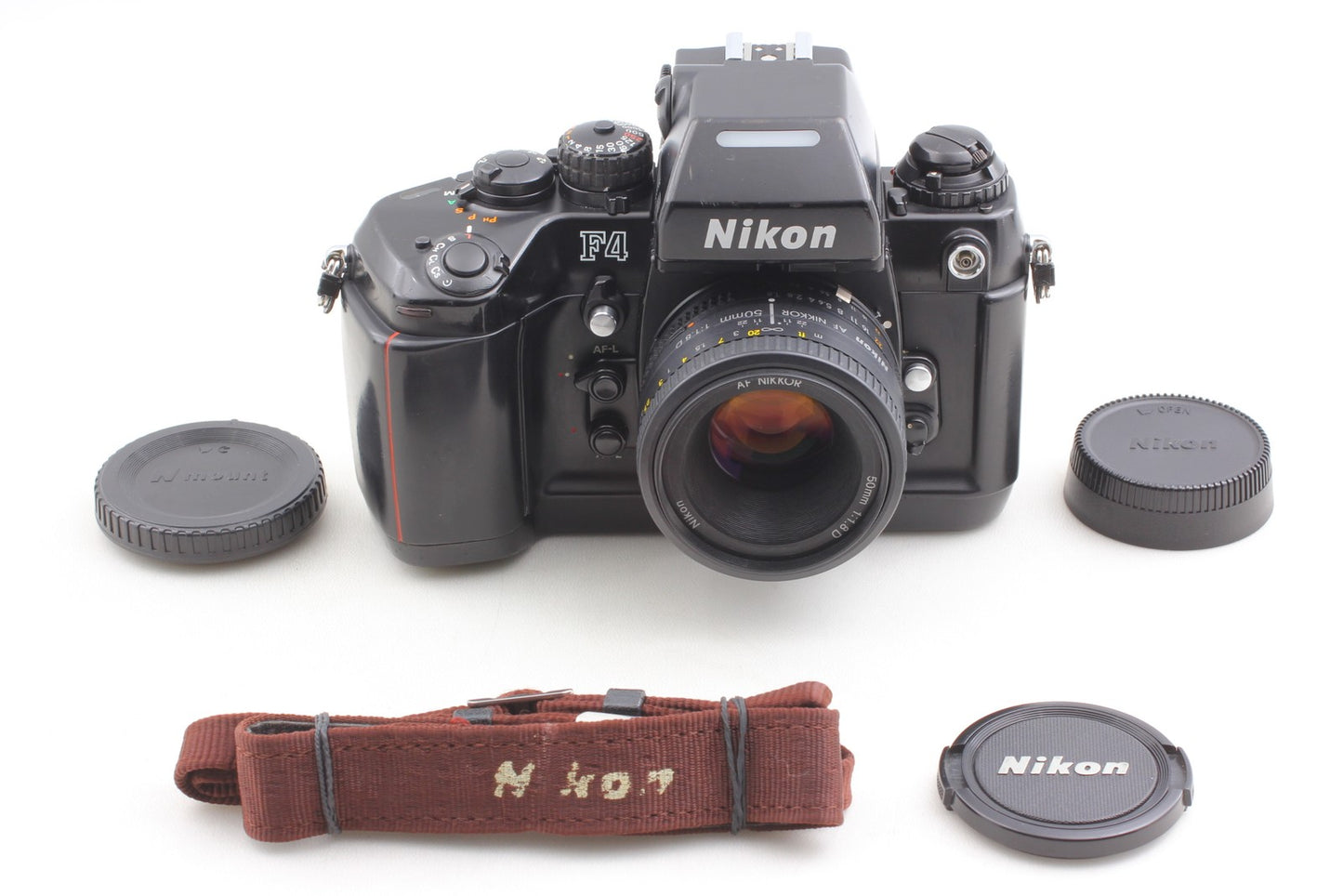 *N MINT+++ w/ MF-23* Nikon F4 SLR 35mm Film Camera AF 50mm F1.8D Lens From JAPAN