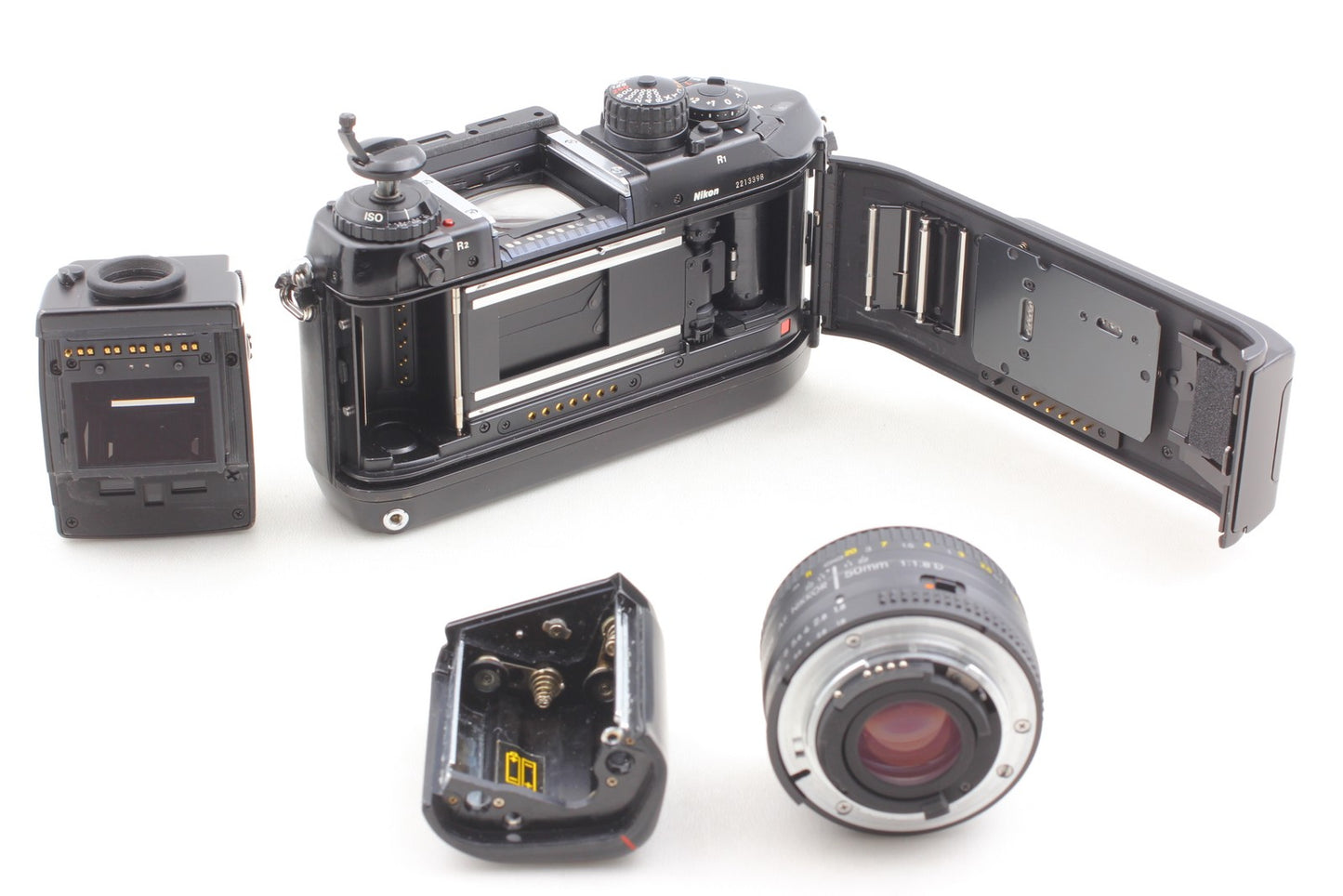 *N MINT+++ w/ MF-23* Nikon F4 SLR 35mm Film Camera AF 50mm F1.8D Lens From JAPAN