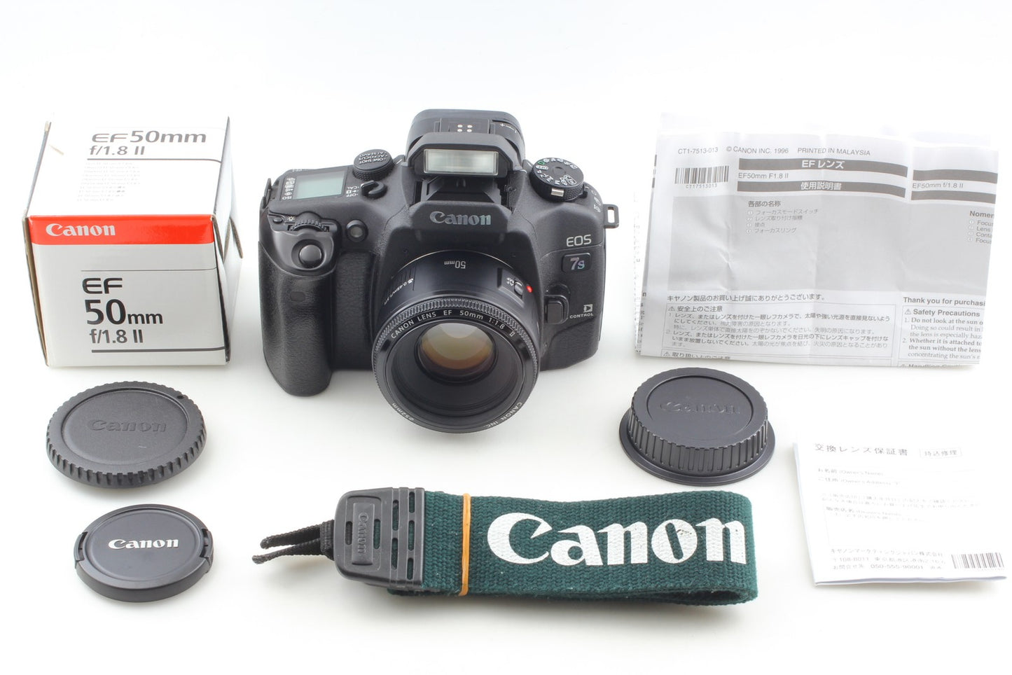 *Top MINT* Canon EOS-7S ELAN 7NE SLR 35mm Film Camera EF 50mm F1.8 II From JAPAN