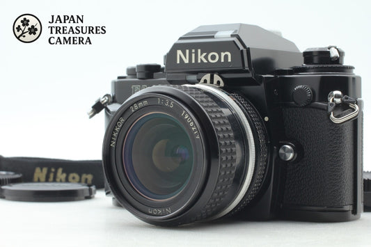 N MINT w/Strap* Nikon FA Black SLR 35mm Film Camera Ai 28mm f3.5 Lens From JAPAN
