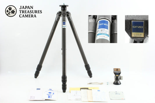 *N MINT* GITZO G1227MK2 Carbon Fiber Tripod + G1275M Off Center Ball Head JAPAN