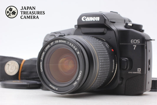 *MINT* Canon EOS-7 ELAN SLR 35mm Film Camera EF 28-80mm F3.5-5.6 Lens From JAPAN