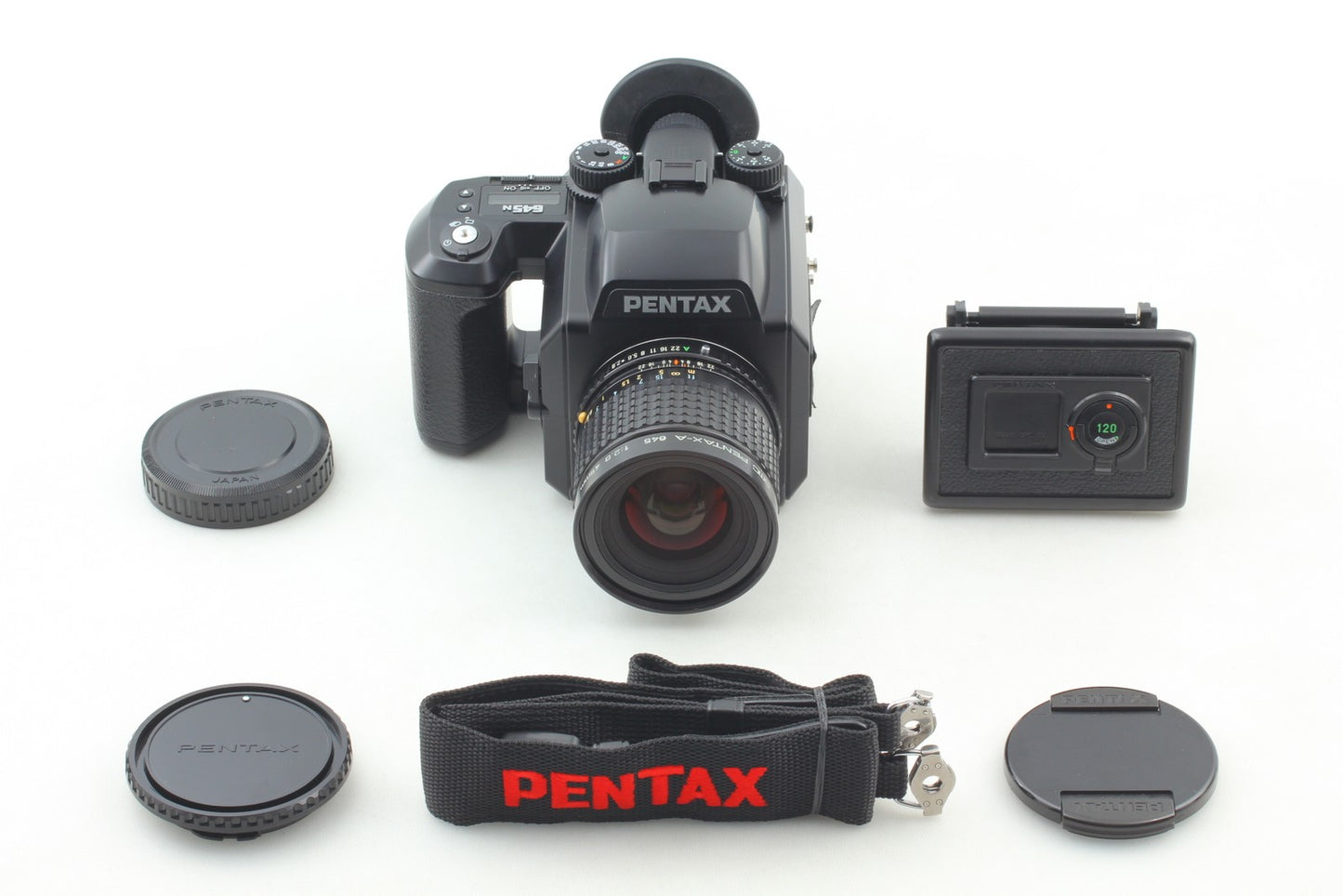 *N MINT+++ w/ Strap* Pentax 645N Camera SMC A 45mm F2.8 Lens 120 Film Back JAPAN