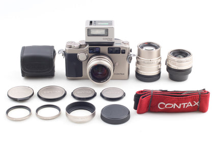 3 Lens *Top MINT* CONTAX G2 Film Camera 45mm 28mm 90mm TLA200 Flash From JAPAN