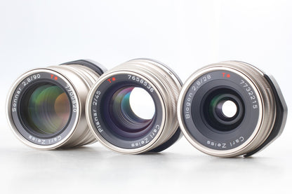 3 Lens *Top MINT* CONTAX G2 Film Camera 45mm 28mm 90mm TLA200 Flash From JAPAN