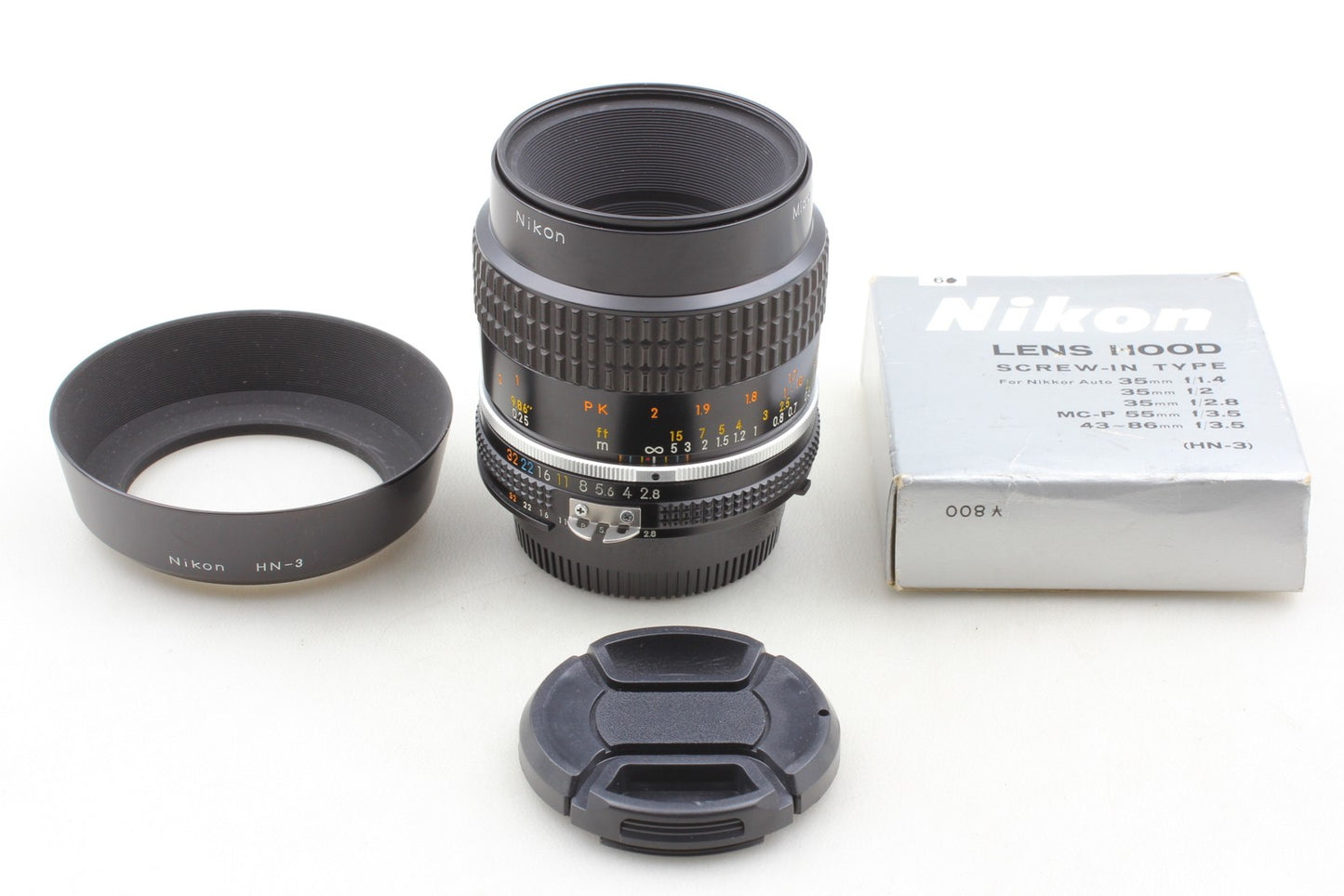 *MINT+++ w/ Hood* Nikon Ai-s Ais Micro Nikkor 55mm F2.8 MF Macro Lens From JAPAN