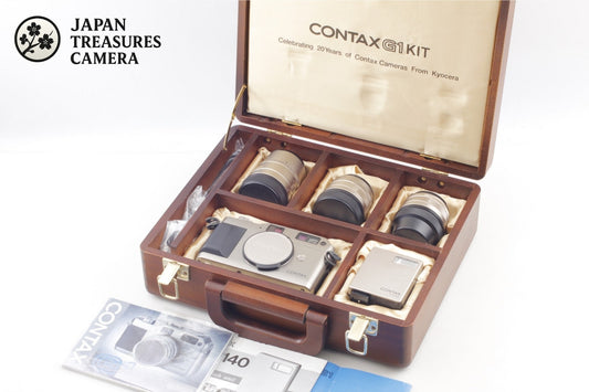 20th Complete Set *Top MINT+++* CONTAX G1 Green 45mm 28mm 90mm Lens TLA140 JAPAN