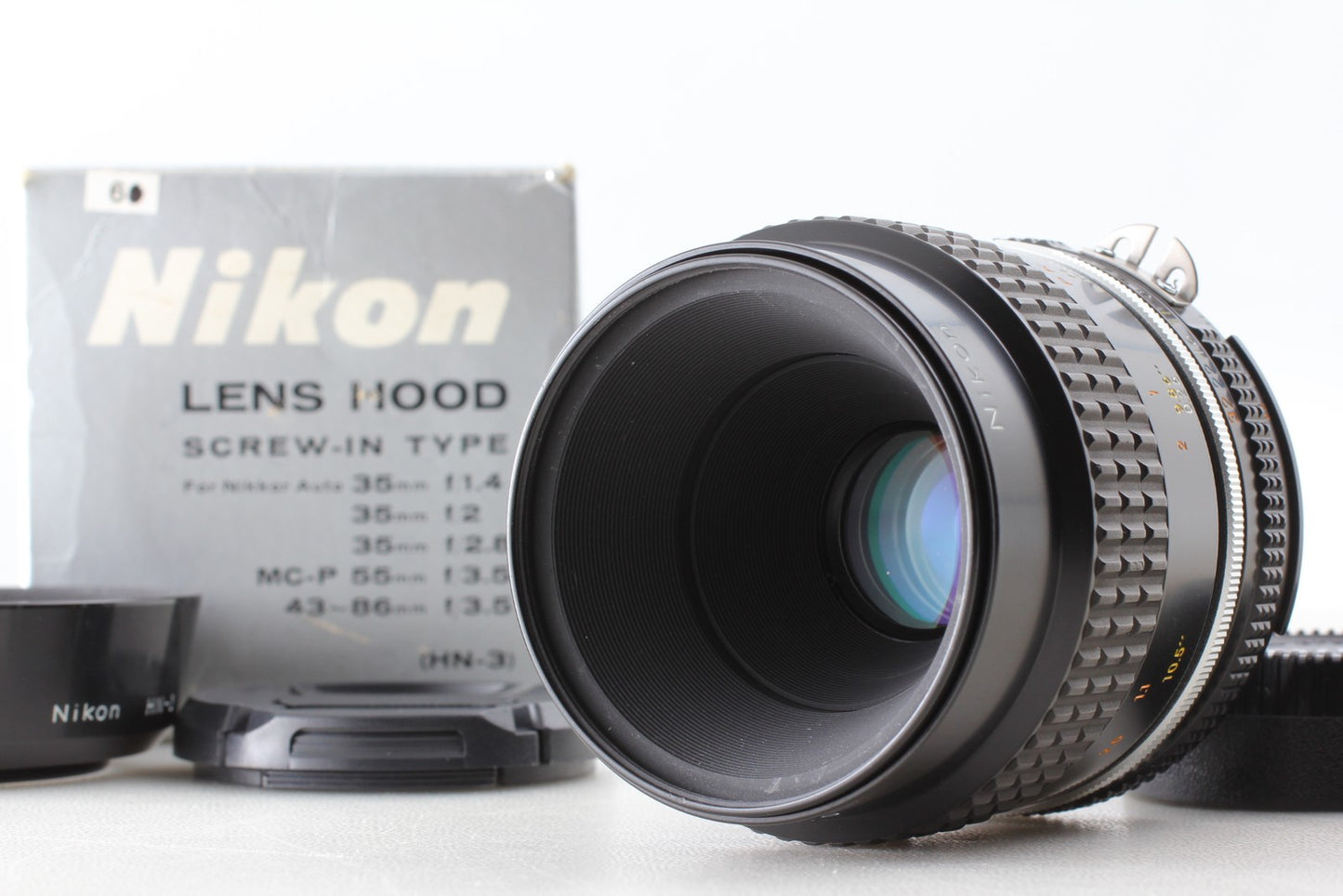 *MINT+++ w/ Hood* Nikon Ai-s Ais Micro Nikkor 55mm F2.8 MF Macro Lens From JAPAN
