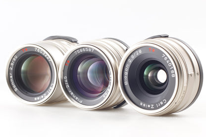 20th Complete Set *Top MINT+++* CONTAX G1 Green 45mm 28mm 90mm Lens TLA140 JAPAN