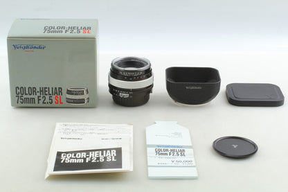 MINT in Box Vightlander Color Heliar 75mm f/2.5 SL Lens Nikon F Mount From JAPAN