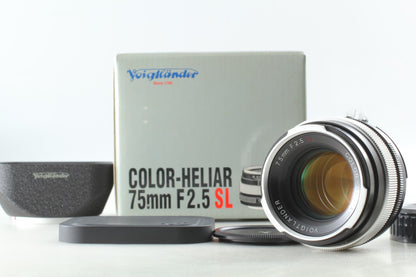 MINT in Box Vightlander Color Heliar 75mm f/2.5 SL Lens Nikon F Mount From JAPAN