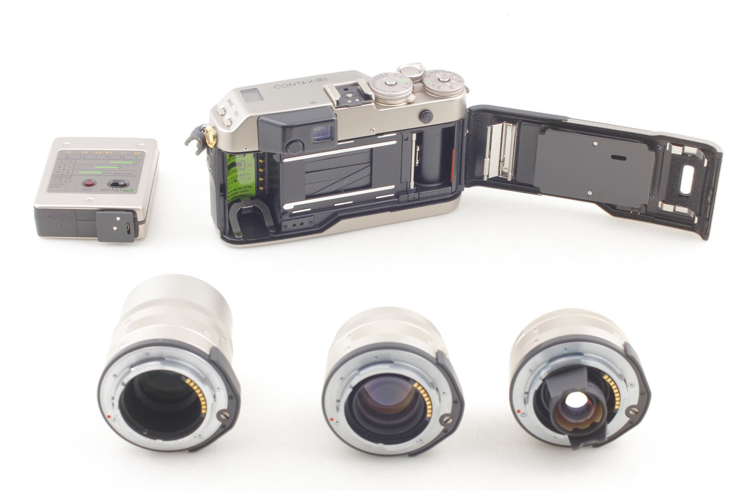 20th Complete Set *Top MINT+++* CONTAX G1 Green 45mm 28mm 90mm Lens TLA140 JAPAN