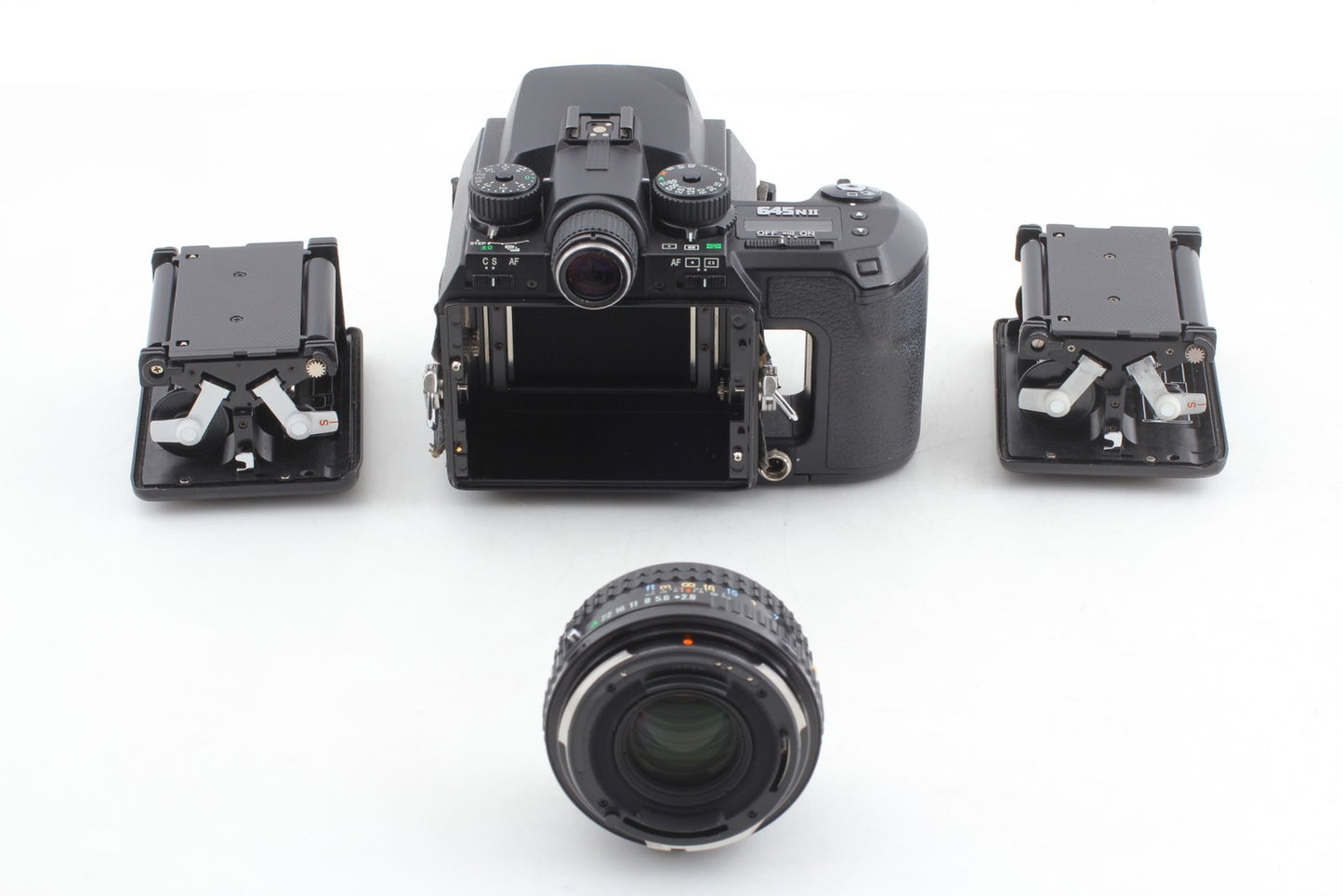 *N MINT+++* PENTAX 645 NII N II Camera SMC A 75mm F2.8 Lens 120 Film Back JAPAN