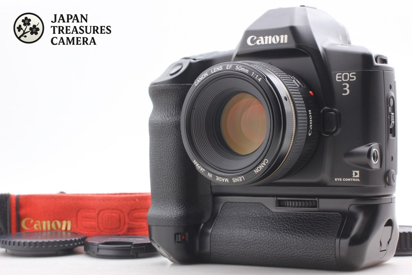 *N MINT+++* Canon EOS-3 SLR 35mm Film Camera EF 50mm F1.4 Lens PB-E2 From JAPAN