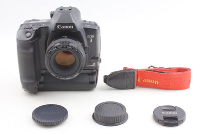 *N MINT+++* Canon EOS-3 SLR 35mm Film Camera EF 50mm F1.4 Lens PB-E2 From JAPAN