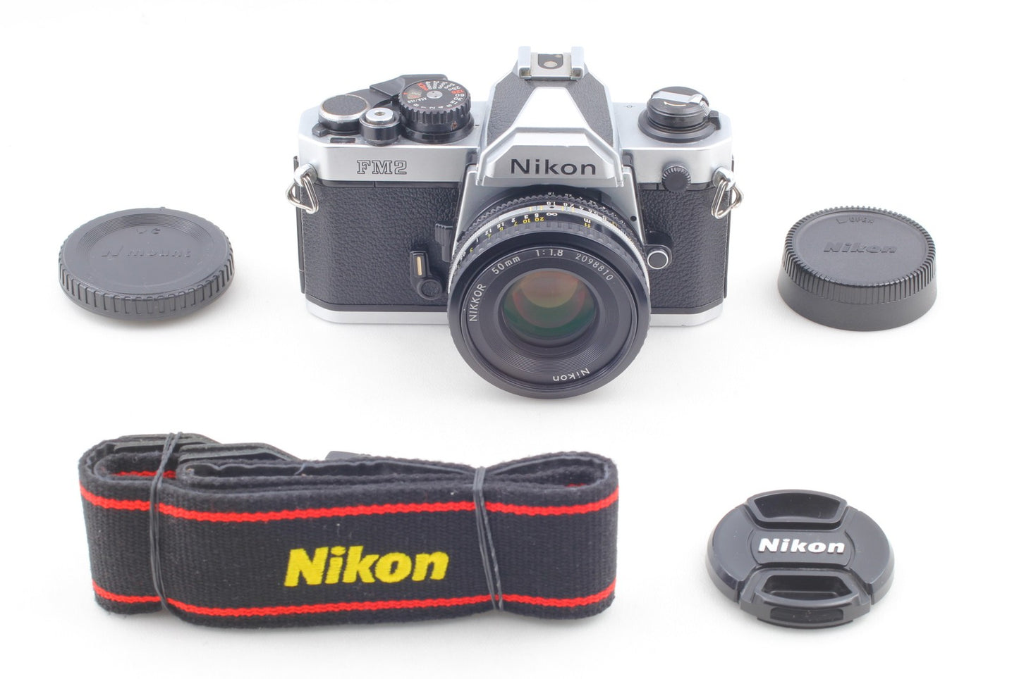 *N MINT w/ Strap* Nikon FM2 SLR 35mm Film Camera Ai-s 50mm f1.8 Lens From JAPAN