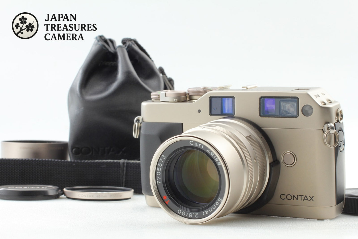 Green Label *Top MINT w/Case* Contax G1 Camera Sonnar 90mm f/2.8 Lens From JAPAN