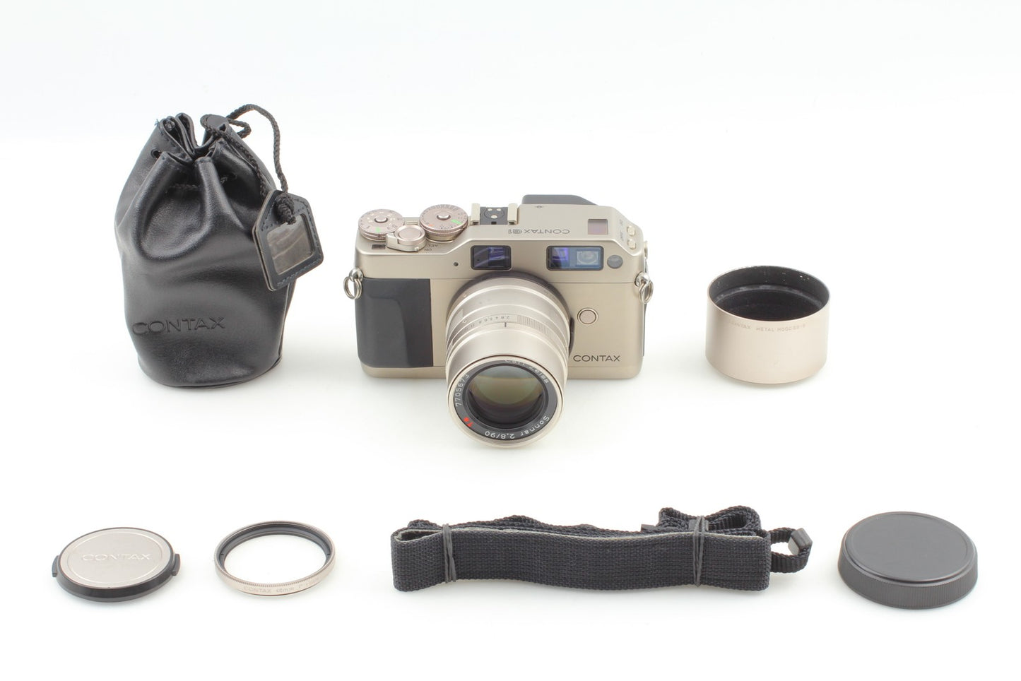 Green Label *Top MINT w/Case* Contax G1 Camera Sonnar 90mm f/2.8 Lens From JAPAN