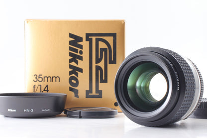 SIC 600xxx *Unused in Box w/ Hood* Nikon Ai-s Nikkor 35mm F1.4 Lens From JAPAN