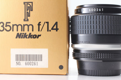 SIC 600xxx *Unused in Box w/ Hood* Nikon Ai-s Nikkor 35mm F1.4 Lens From JAPAN