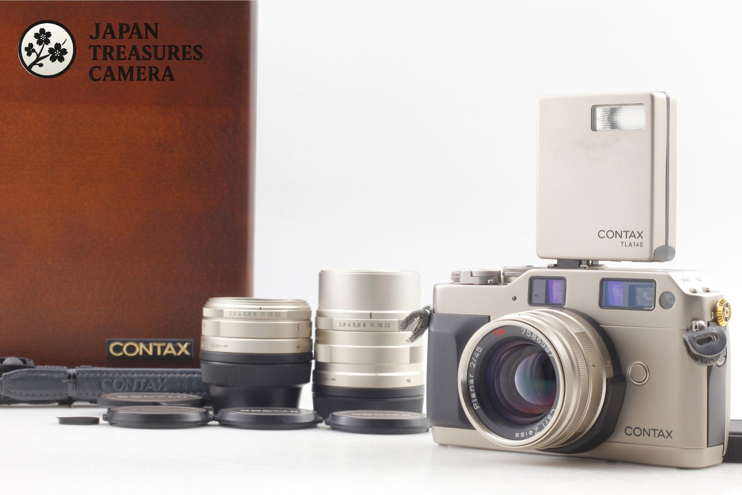 20th Complete Set *Top MINT+++* CONTAX G1 Green 45mm 28mm 90mm Lens TLA140 JAPAN