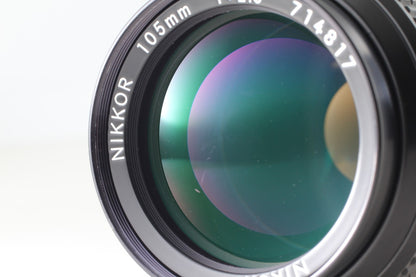 *MINT* Nikon Non Ai Nikkor 105mm F2.5 MF Telephoto Prime F Mount Lens From JAPAN