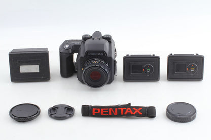 *N MINT+++* PENTAX 645 NII N II Camera SMC A 75mm F2.8 Lens 120 Film Back JAPAN
