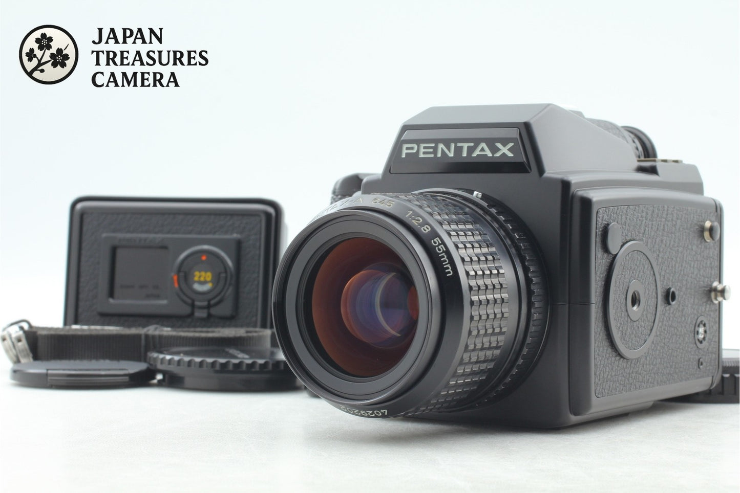 *N MINT+++* PENTAX 645 Camera SMC A 55mm F2.8 Lens 120 220 Film Back From JAPAN