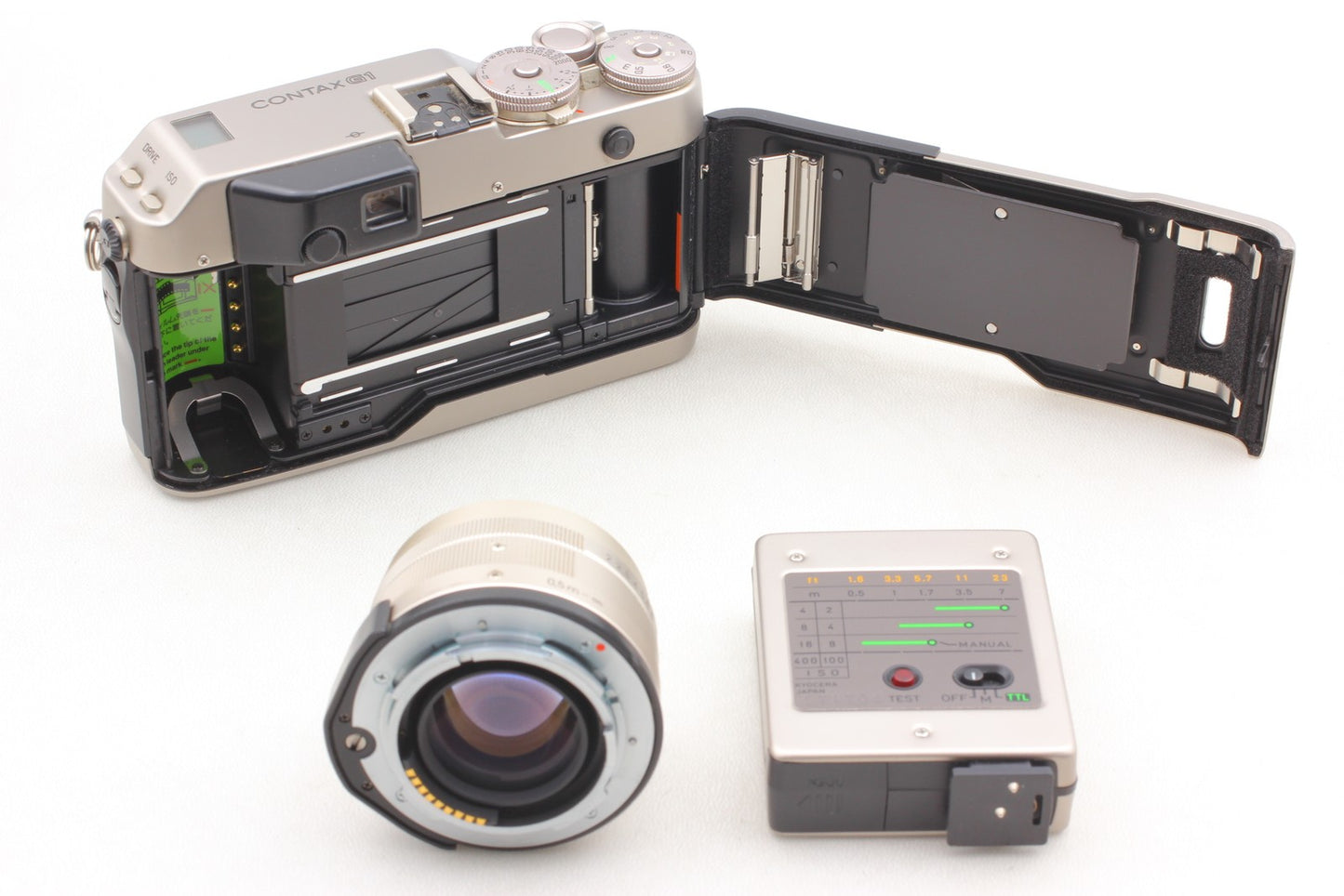 Green Label MINT+++ CONTAX G1 Camera Planar 45mm F2 Lens TLA140 Flash From JAPAN