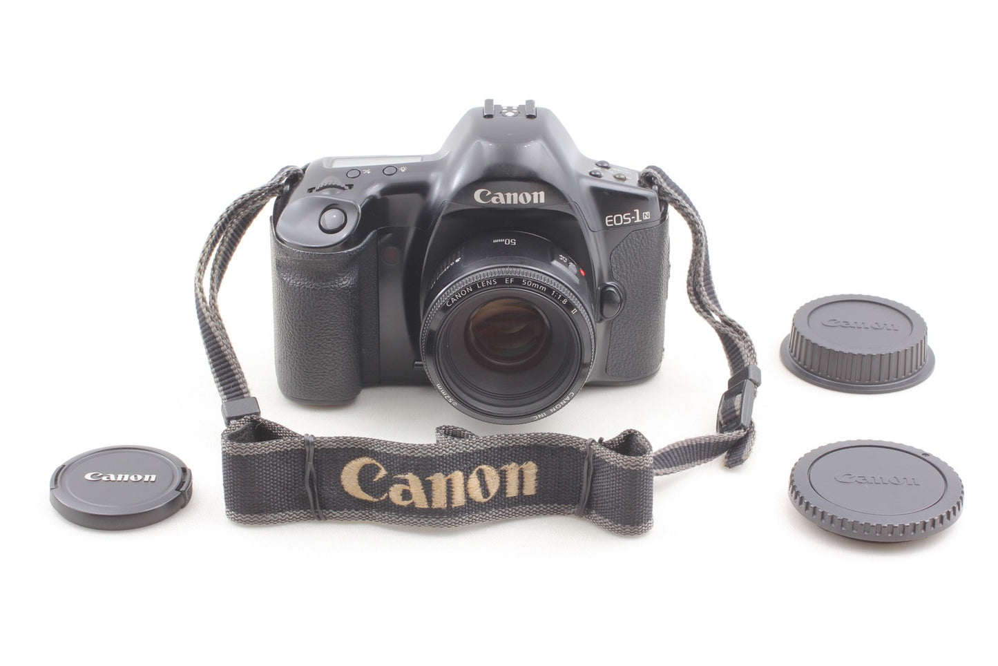 *N MINT+++ /Strap* Canon EOS-1N 35mm Film Camera EF 50mm F1.8 II Lens From JAPAN