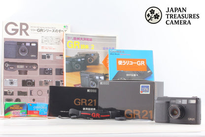Full Set *MINT in Box* RICOH GR21 Point & Shoot 35mm Film Camera From JAPAN