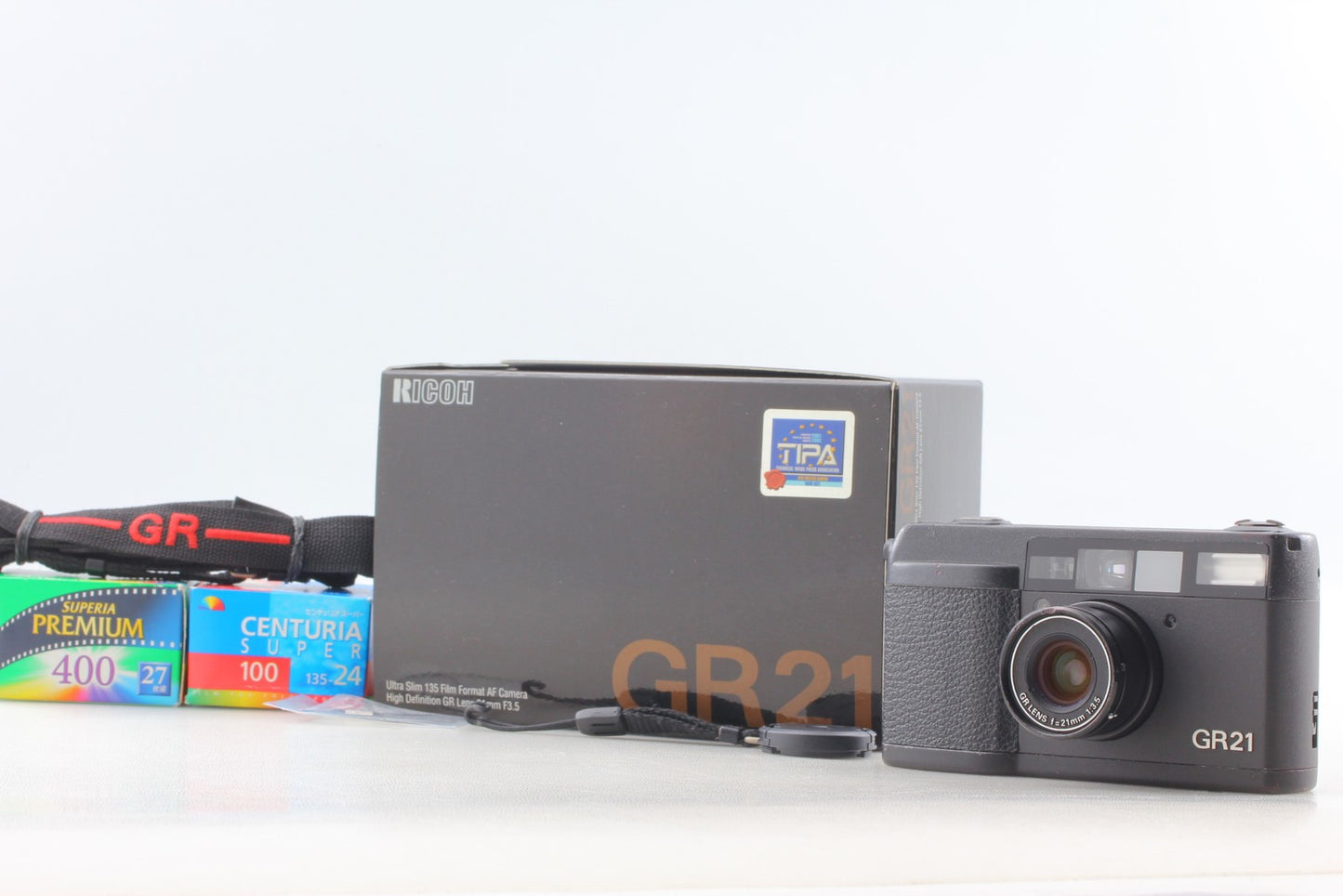 Full Set *MINT in Box* RICOH GR21 Point & Shoot 35mm Film Camera From JAPAN