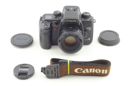 *Top MINT w/Strap* Canon EOS-55 35mm Film Camera EF 50mm F1.8 II Lens From JAPAN