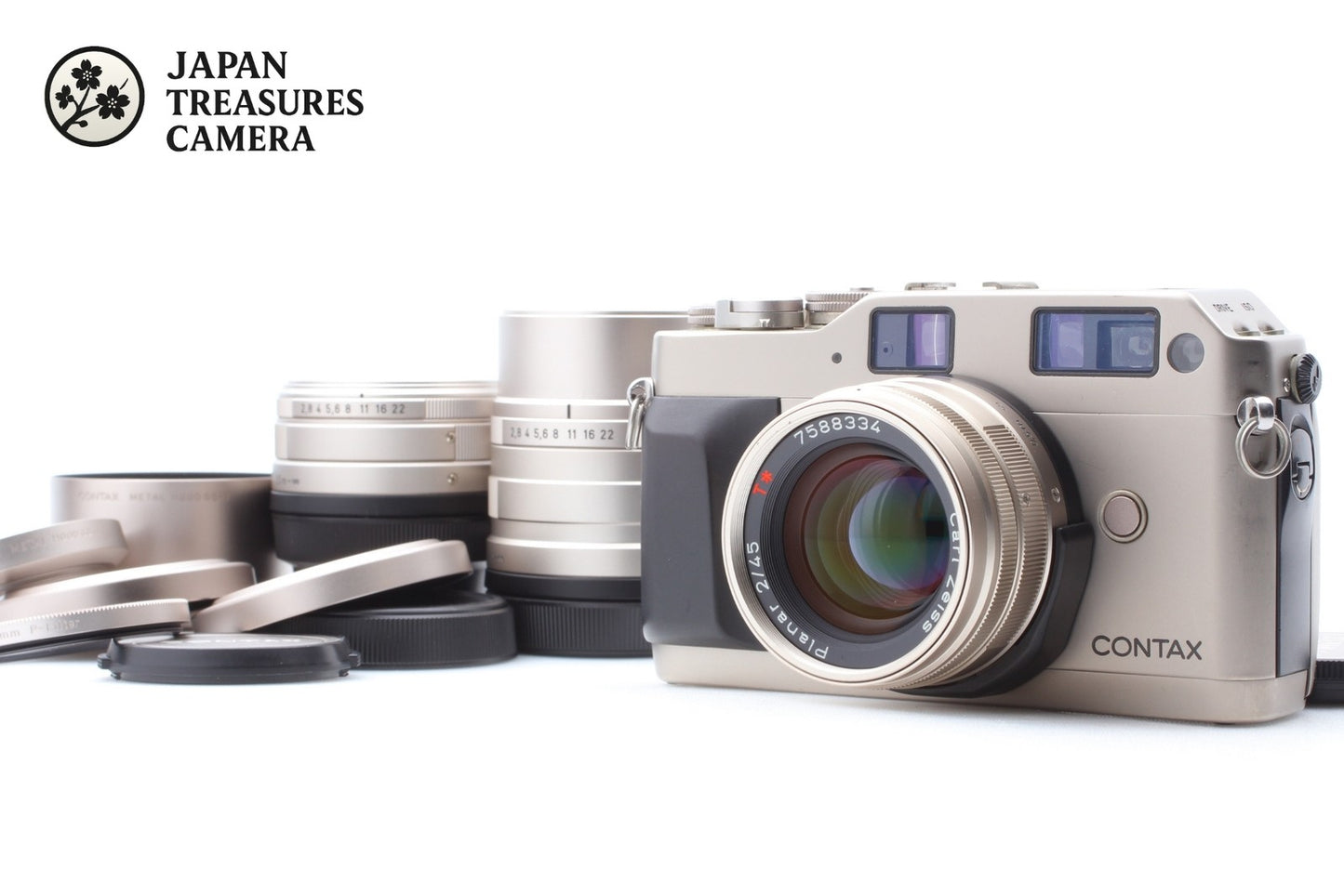 3 Lens *MINT* CONTAX G1 Green Rangefinder Film Camera 45mm 28mm 90mm From JAPAN